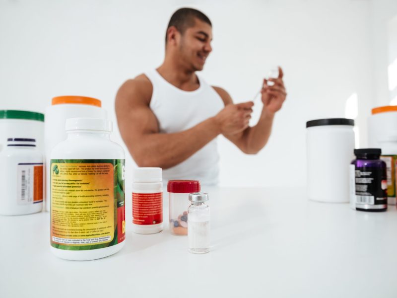 An athlete uses free post workout supplements samples